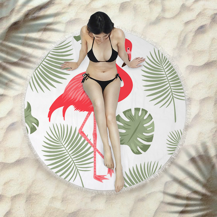 Round Fringed Beach Towel