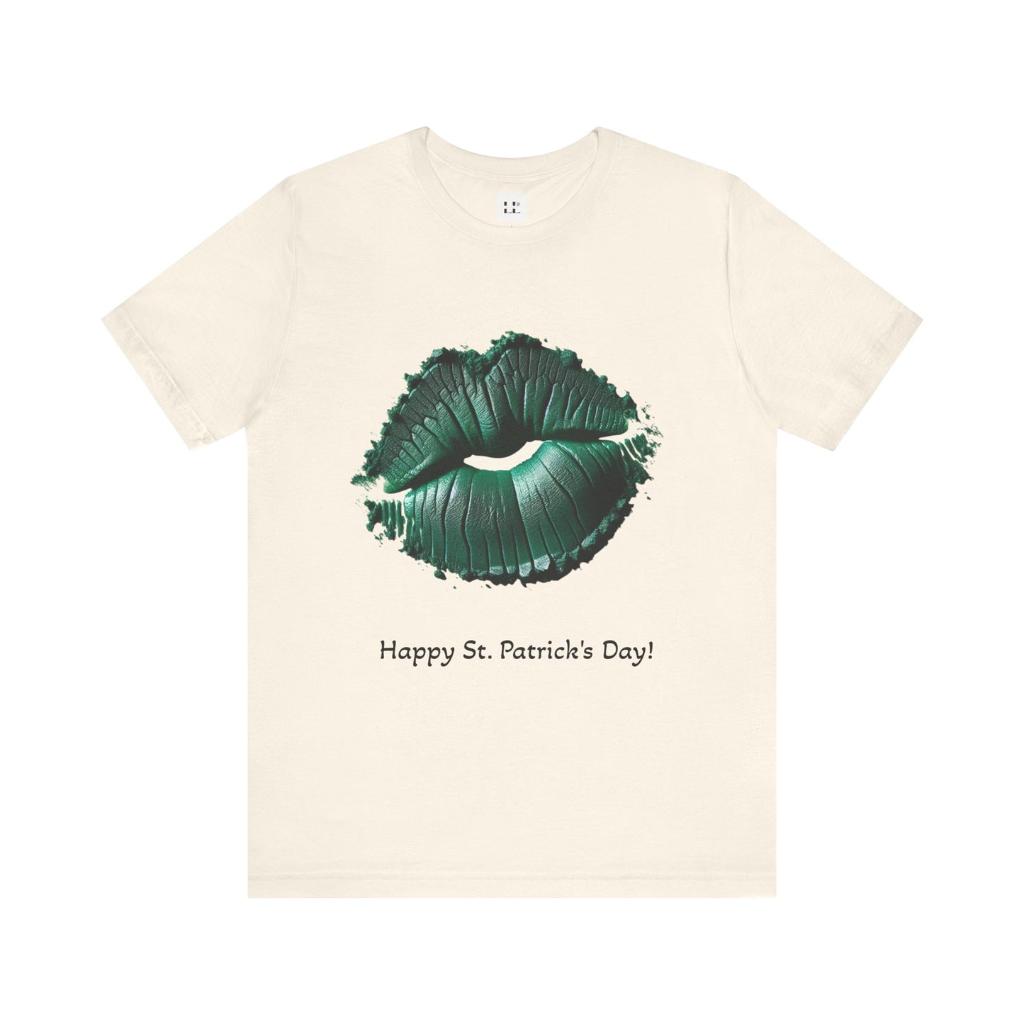 St. Patrick's Day Green Kiss Lip Tee for Unisex - Fun & Festive Short Sleeve T-Shirt