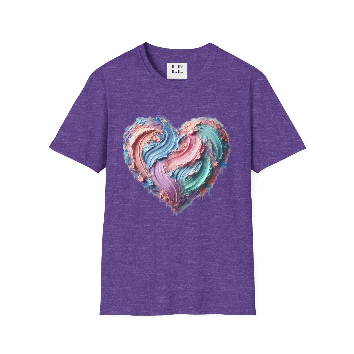 Vibrant Pastel Heart T-Shirt - Perfect for Spring and Summer Celebrations & Gift