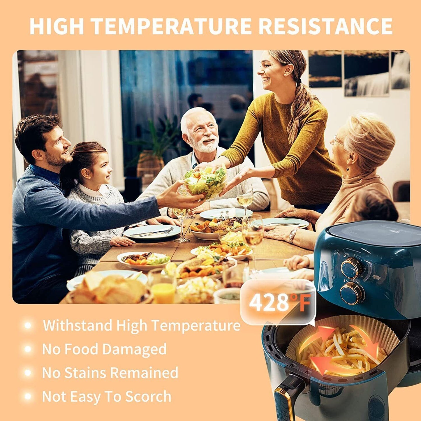 Disposable Non-Stick Air Fryer Liner