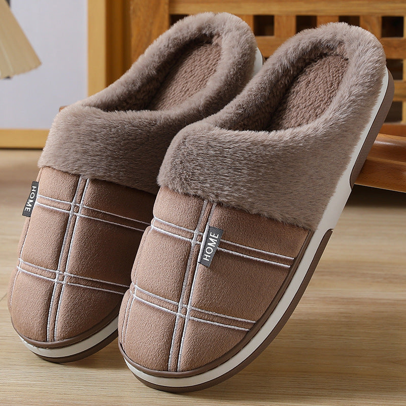 #44 - Men's Winter Slugged Bottom Plush Slippers