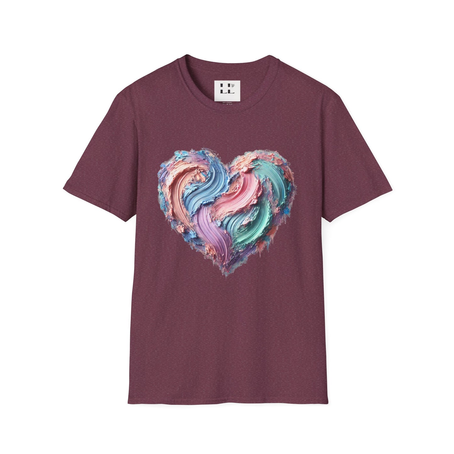 Vibrant Pastel Heart T-Shirt - Perfect for Spring and Summer Celebrations & Gift