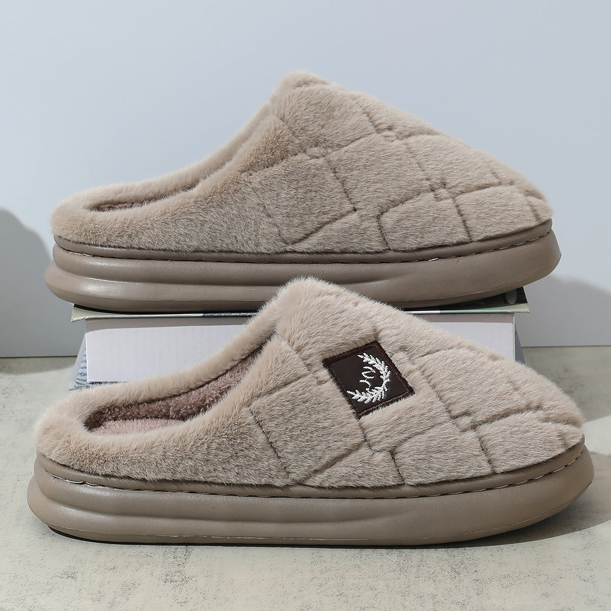 #12 - Men's Anti-Slip Cotton Slippers