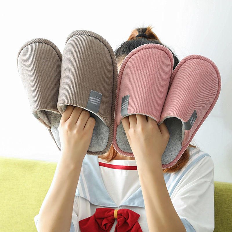 #26 - Corduroy Anti-Slip Plush Slippers