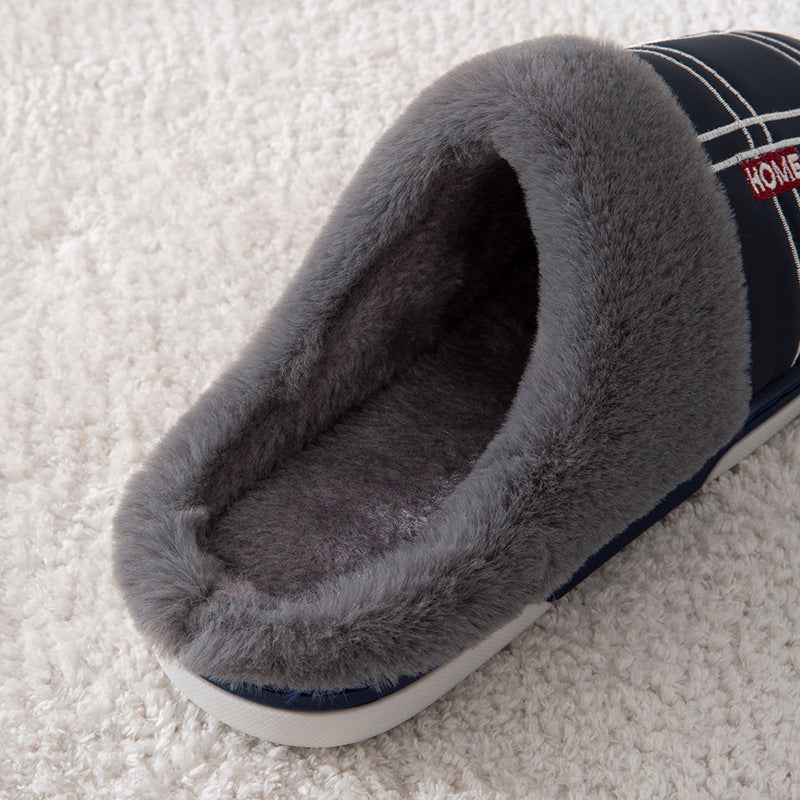 #44 - Men's Winter Slugged Bottom Plush Slippers