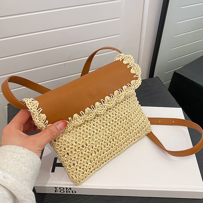 Straw Style Crossbody Bag