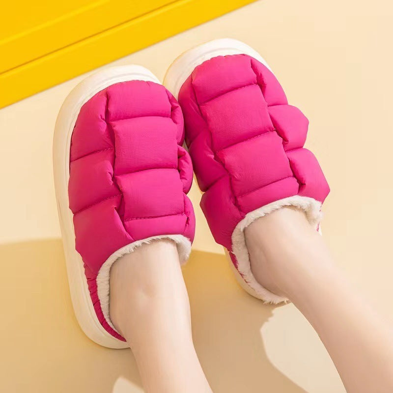 #46 - Women's Square Pattern Cotton Slippers