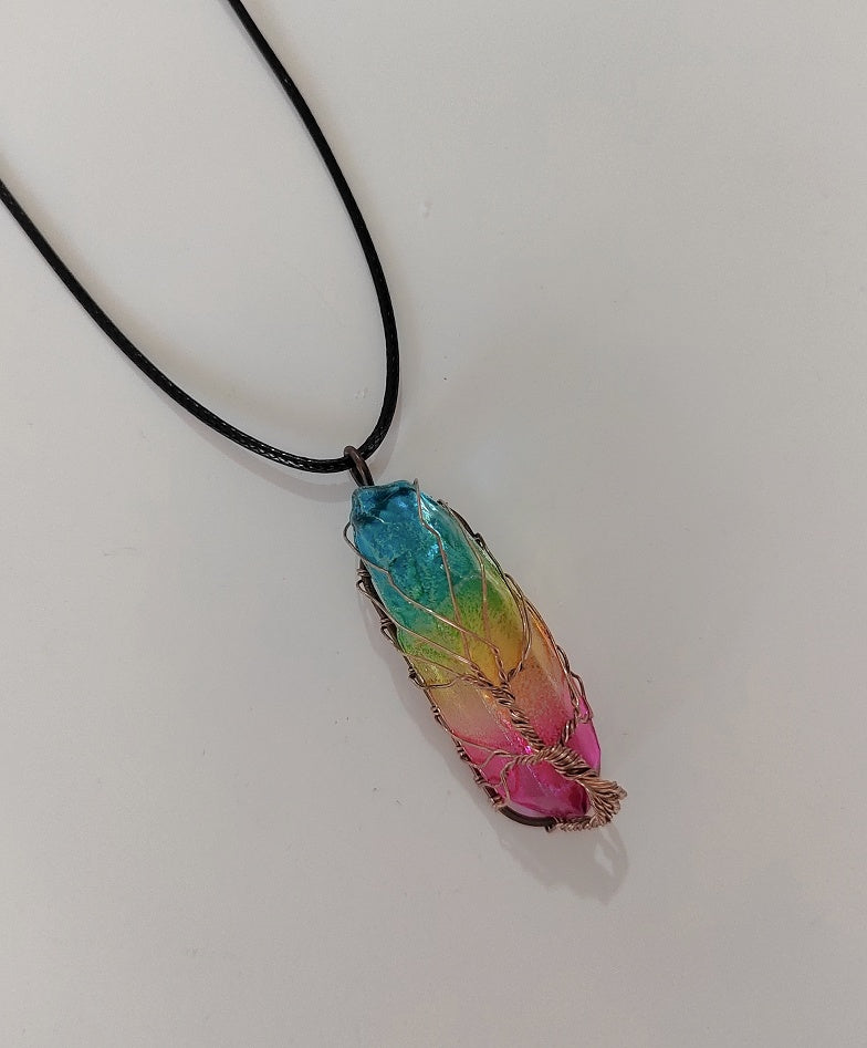 Tree Of Life Crystal Pendant Necklace