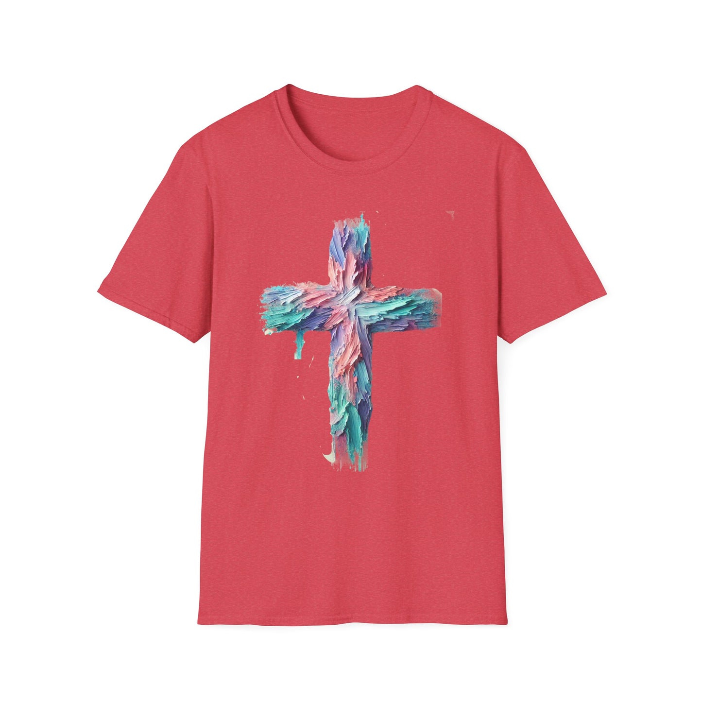 Vibrant Pastel Cross T-Shirt - Perfect for Spring and Summer Celebrations & Gift
