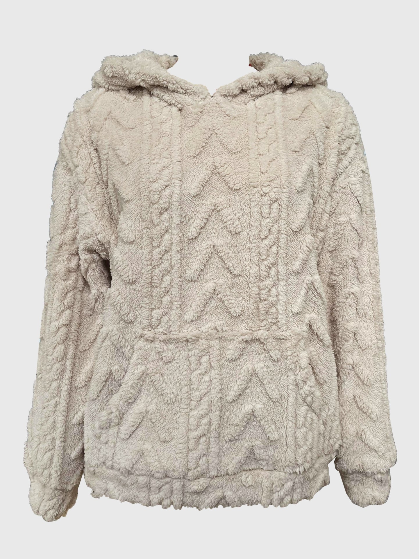 Super Soft Textured Hoodie with Pocket