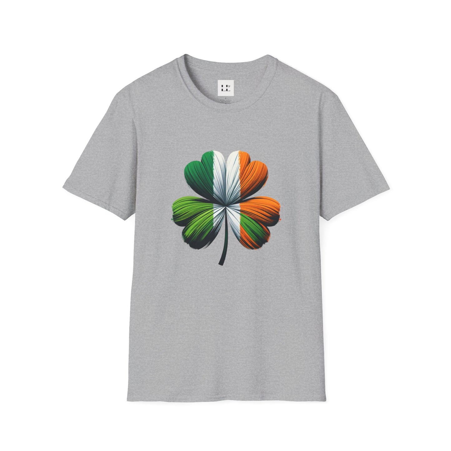 Unisex Softstyle T-Shirt with Vibrant Irish Clover Design - Perfect for St. Patrick's Day Celebrations