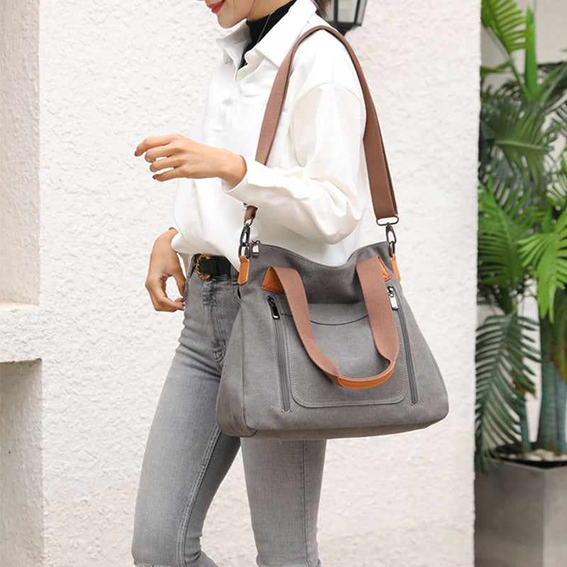 Women Large Canvas Shoulder Bag