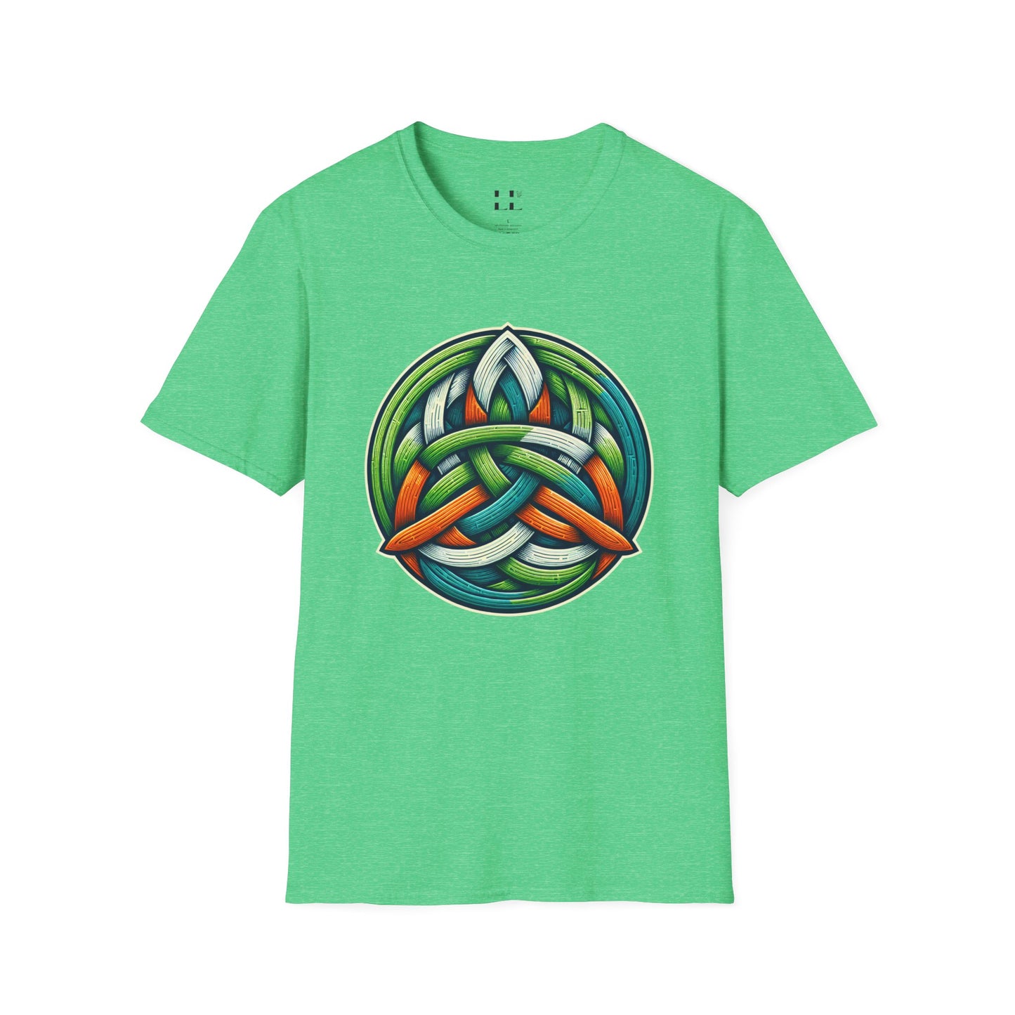 Celtic Knot Unisex Softstyle T-Shirt - Vibrant Nature-Inspired Design