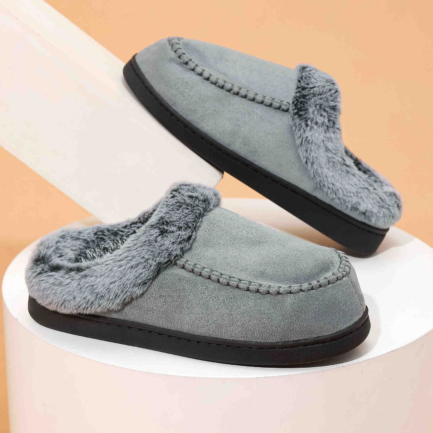 #9 - Men's Plus Size Suede/Cotton Slippers