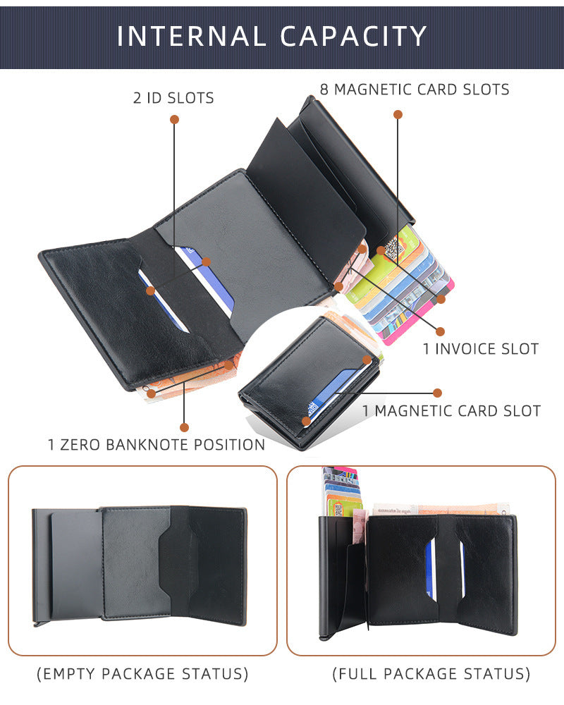 Men's Anti-Theft Leather Card Holder