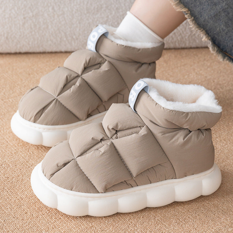 #39 - New Winter Couple Checkered Cotton Slippers