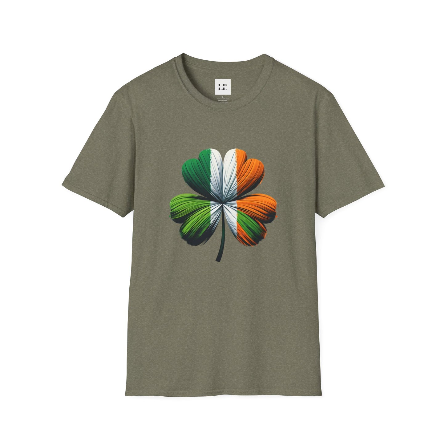 Unisex Softstyle T-Shirt with Vibrant Irish Clover Design - Perfect for St. Patrick's Day Celebrations