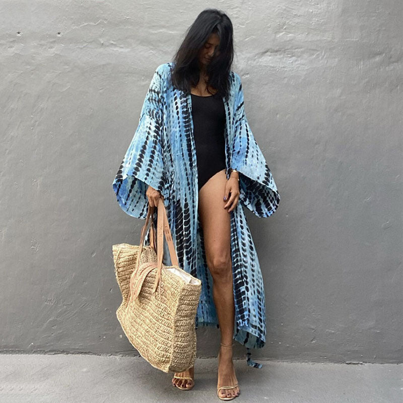Full Length Printed Beach Robe