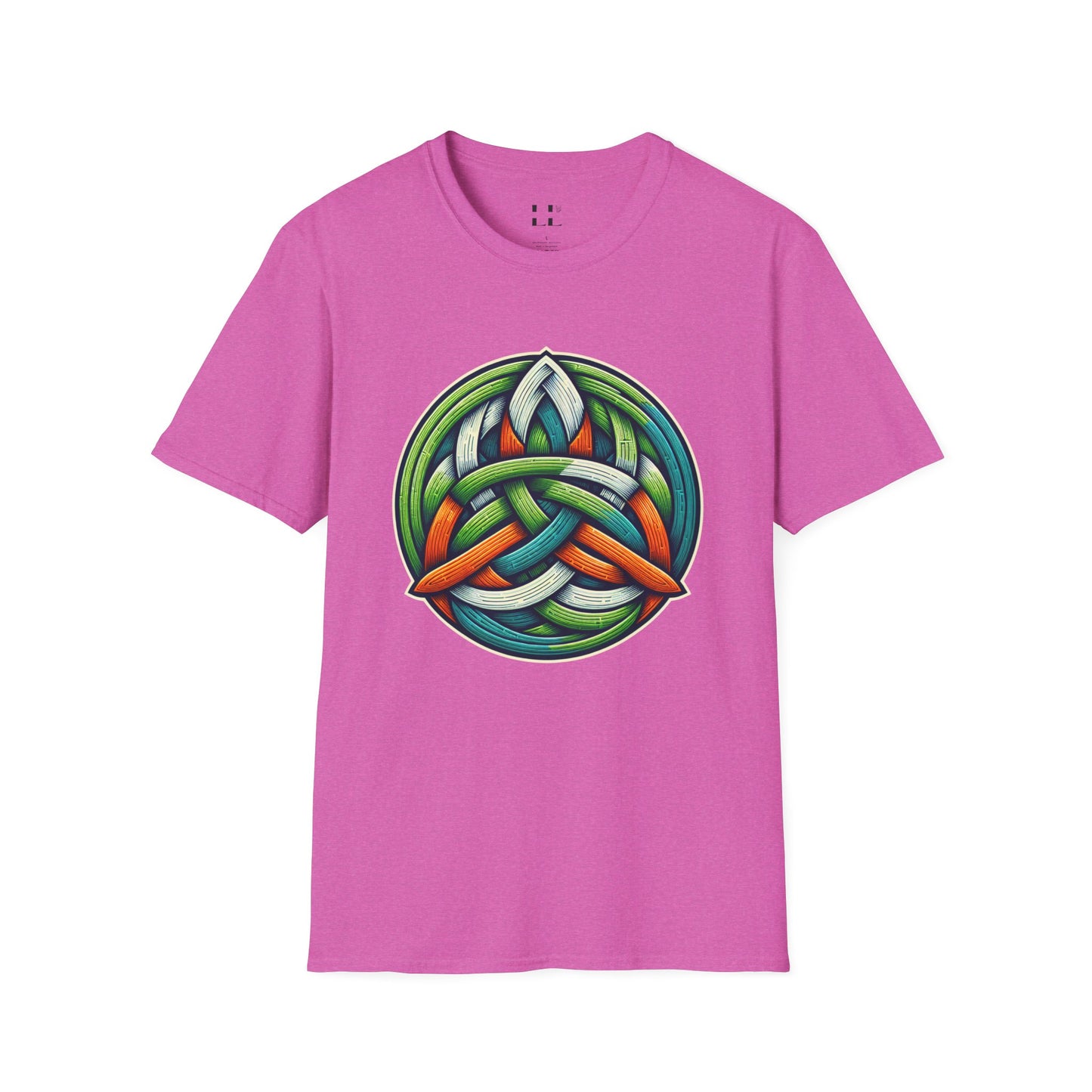Celtic Knot Unisex Softstyle T-Shirt - Vibrant Nature-Inspired Design