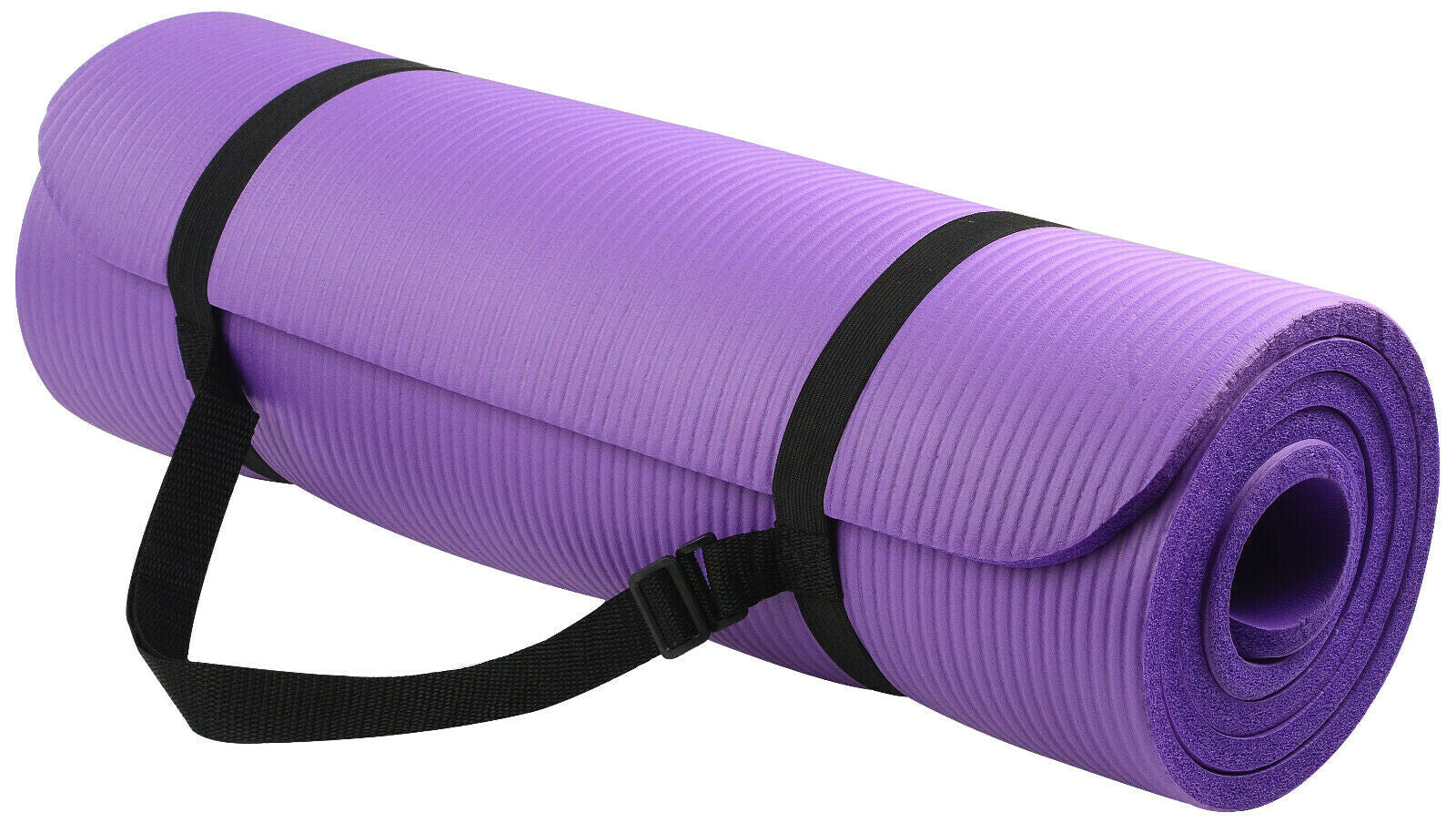 Extra Thick 10Mm Exercise Yoga Pilates Mat Gym Fitness NBR 72"X 24" W/ Bag Strap