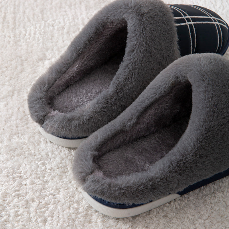 #44 - Men's Winter Slugged Bottom Plush Slippers