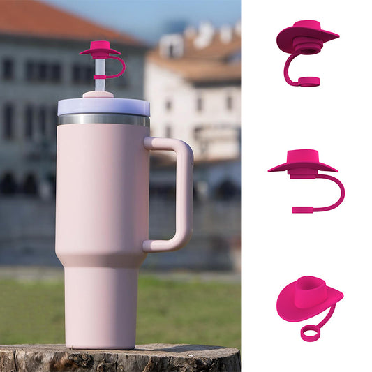 Novelty Straw Toppers - Reusable Cowboy Hat