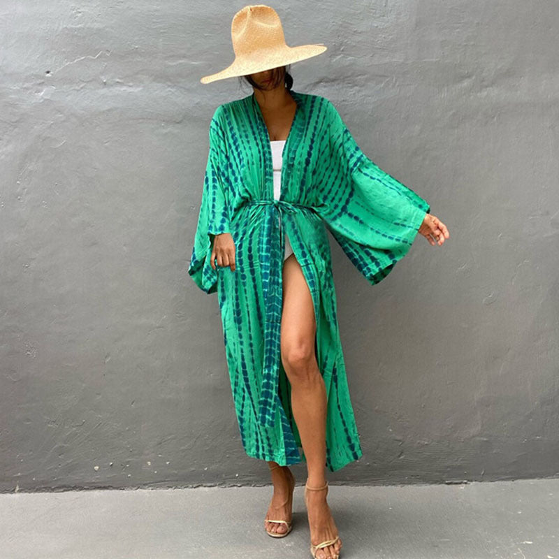 Full Length Printed Beach Robe