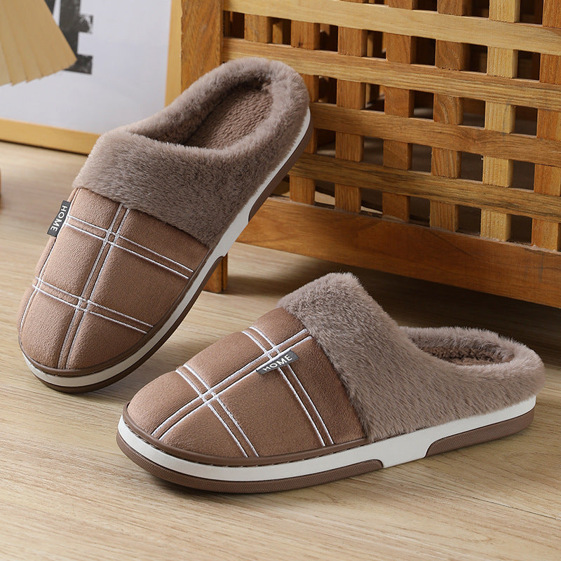 #44 - Men's Winter Slugged Bottom Plush Slippers