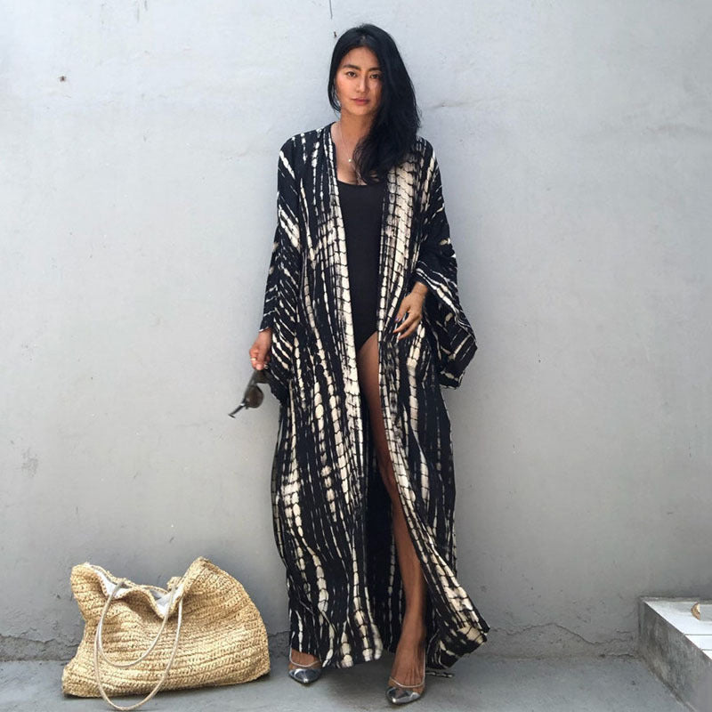 Full Length Printed Beach Robe