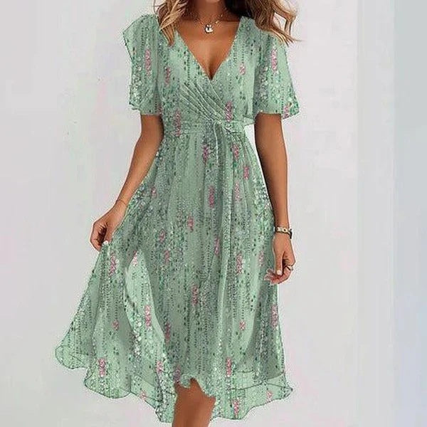Layered Printed Summer Dress