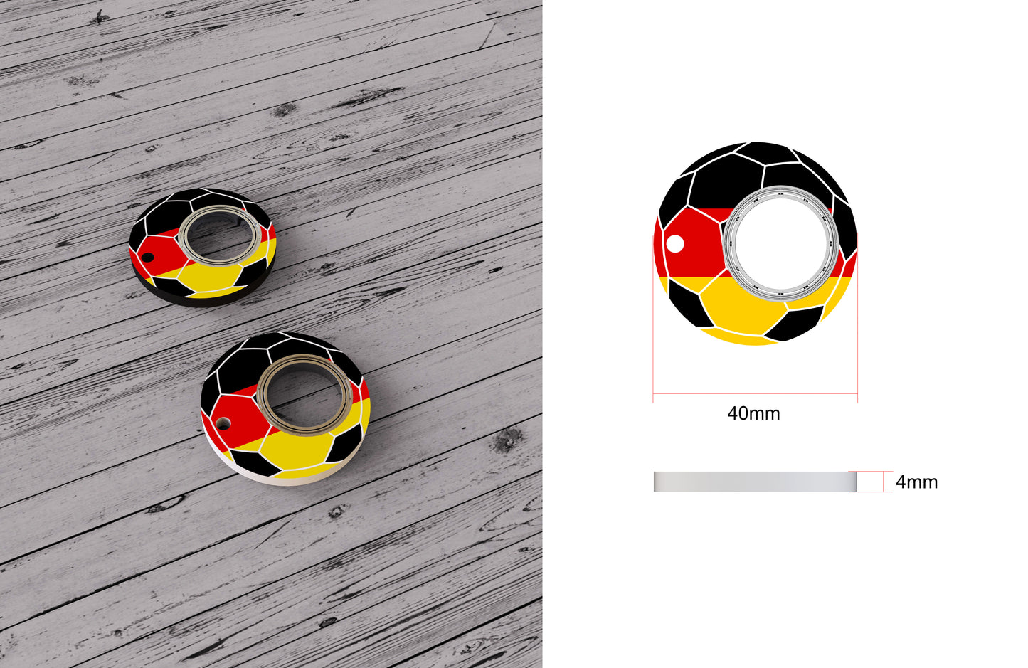 World Cup Fidget Spinner Keychain