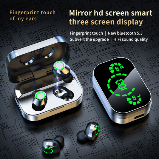 Bluetooth Earbuds with LCD Display Case