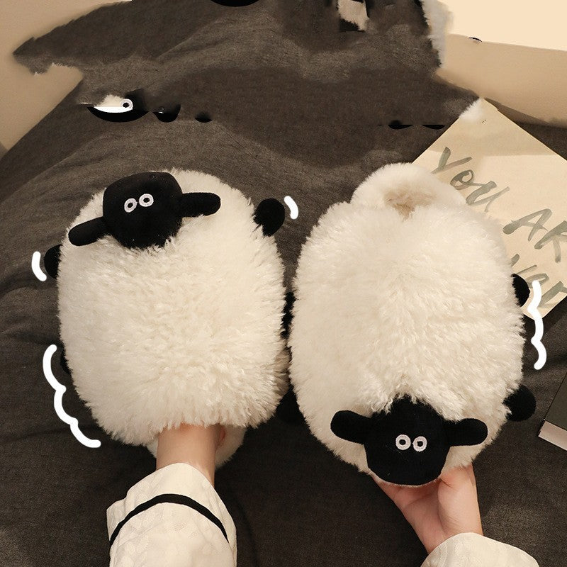 #37 - Cute Lamb Cotton Slippers Female Winter