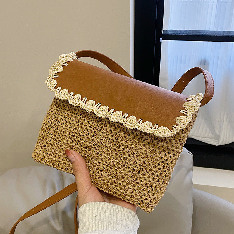 Straw Style Crossbody Bag