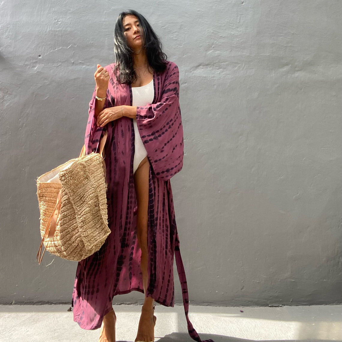 Full Length Printed Beach Robe