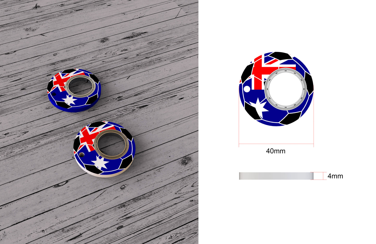 World Cup Fidget Spinner Keychain