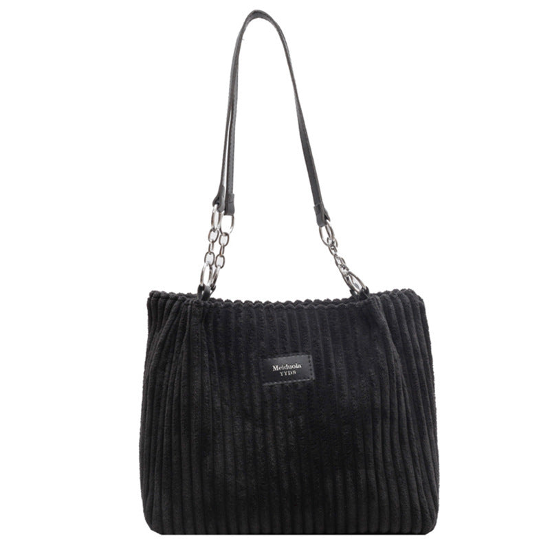 Large Capacity Corduroy Shoulder Bag