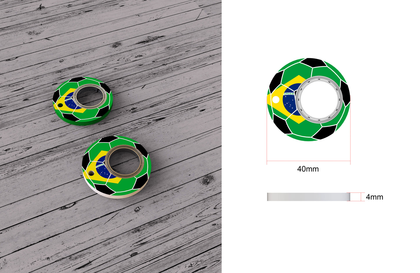 World Cup Fidget Spinner Keychain