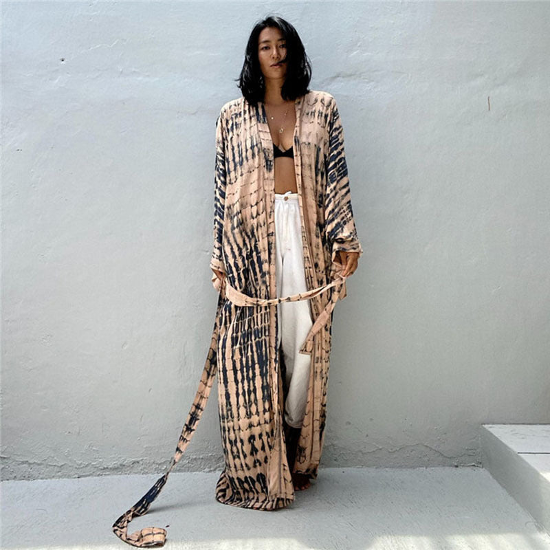 Full Length Printed Beach Robe