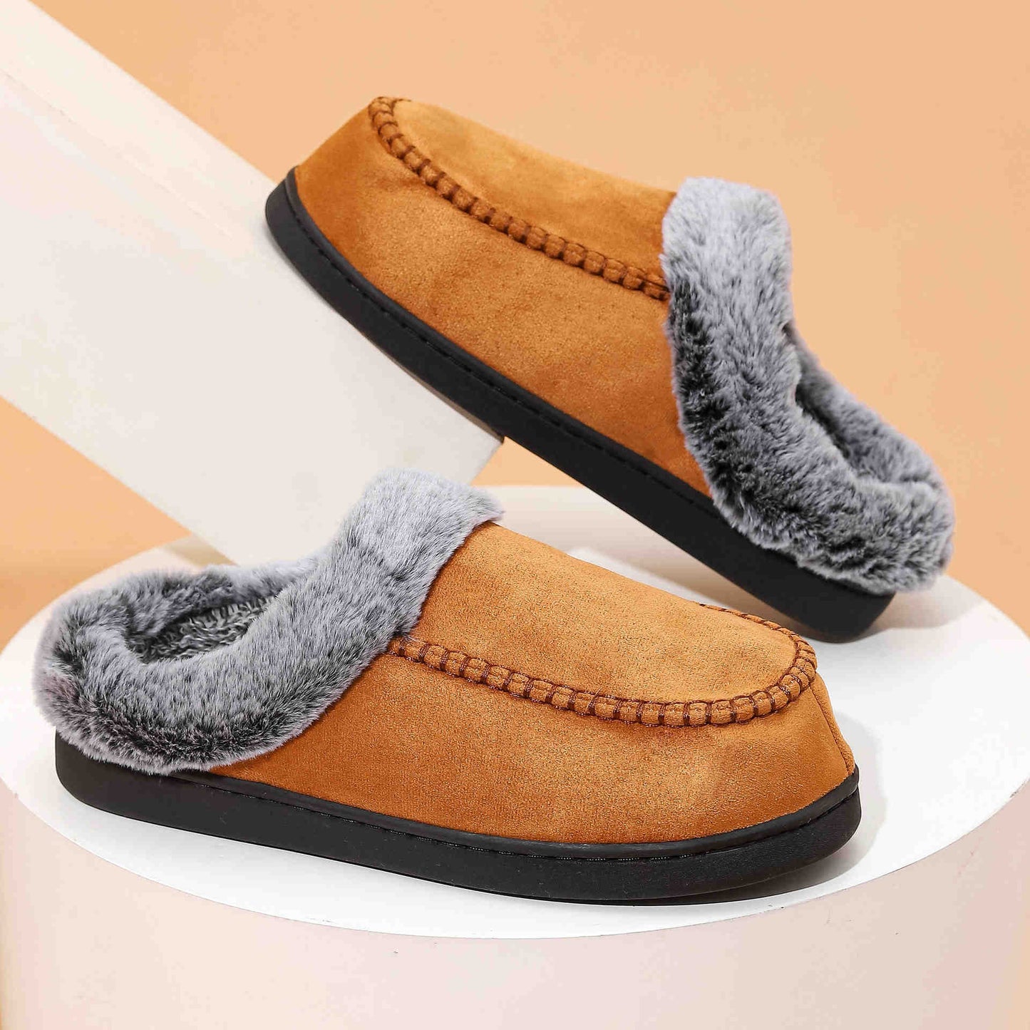 #9 - Men's Plus Size Suede/Cotton Slippers