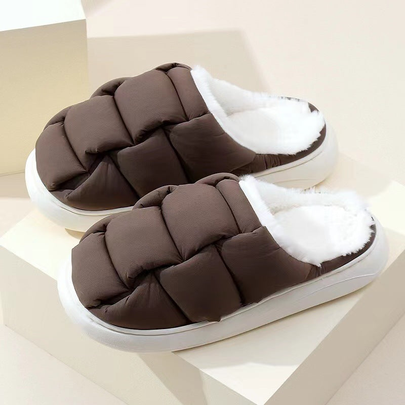 #46 - Women's Square Pattern Cotton Slippers