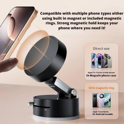 Vacuum Lock Magnetic Smartphone Stand