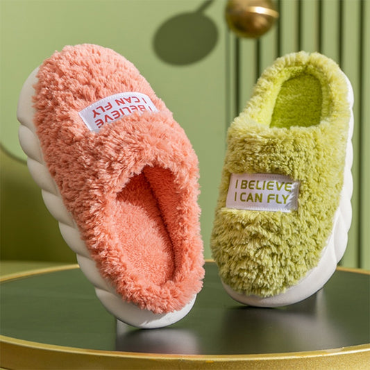 #3 - Women's Warm Plush Home Slippers "I Believe I Can Fly"