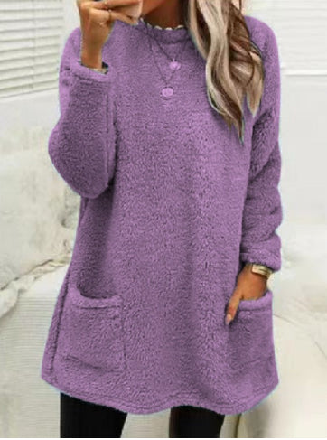 Women’s Oversized Fleece Pullover Sweatshirt