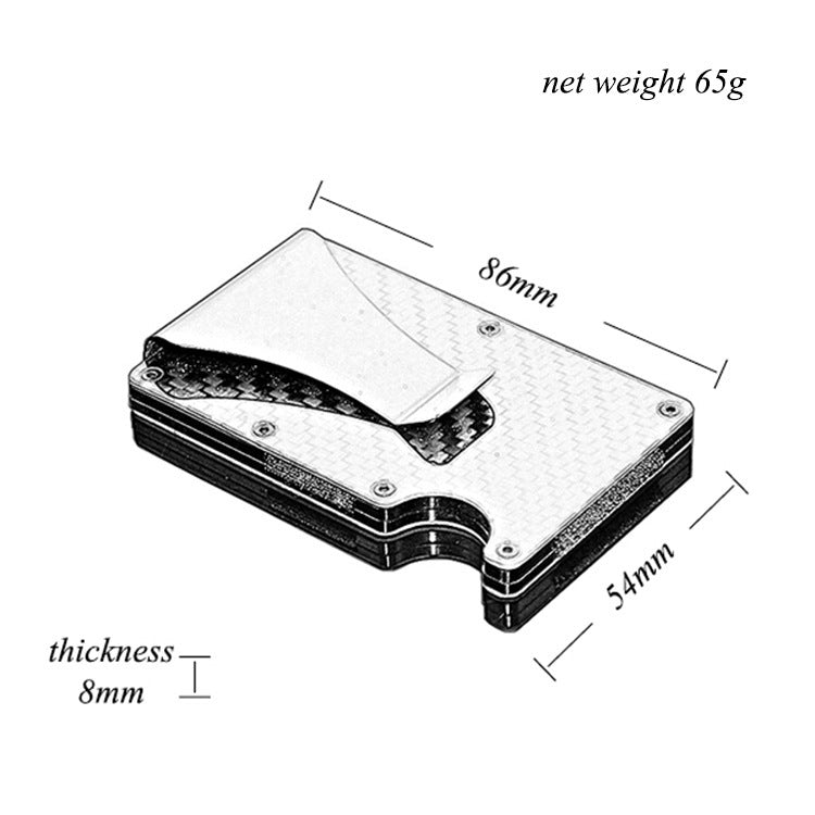 Sleek Carbon Fiber Wallet with Money Clip