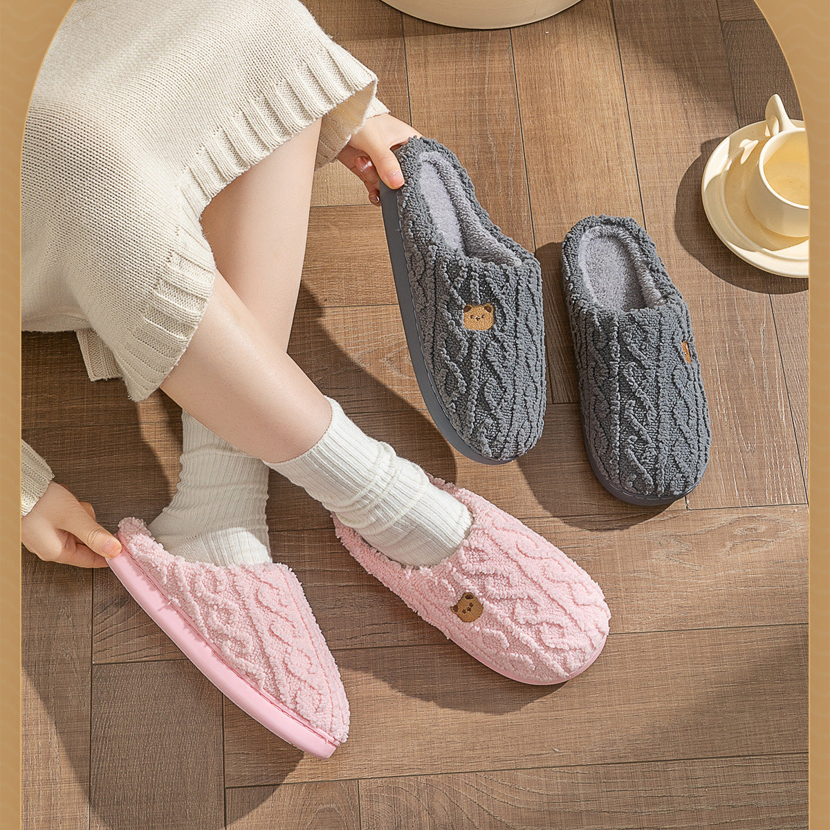 #27 - Women's Non-slip Soft Soled Cotton Slipper