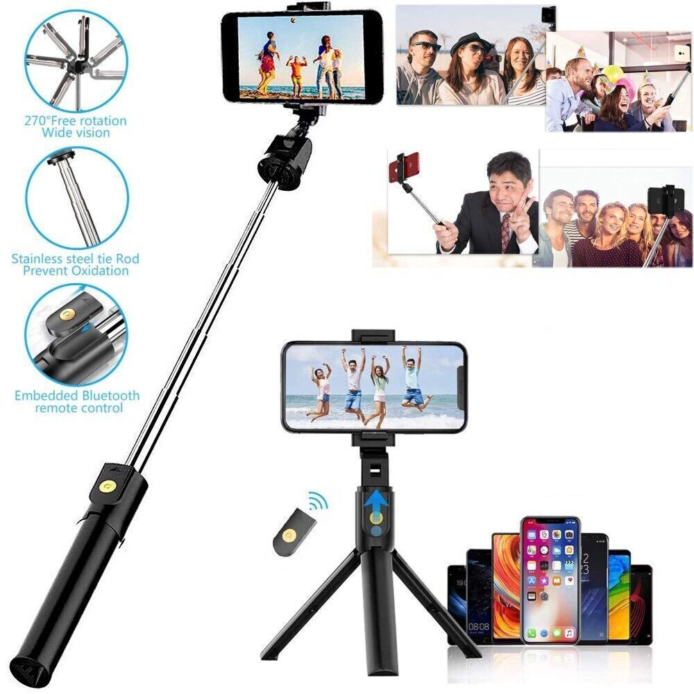 3-in-1 Universal Selfie Stick Tripod Stand For Cell Phone With Bluetooth Remote