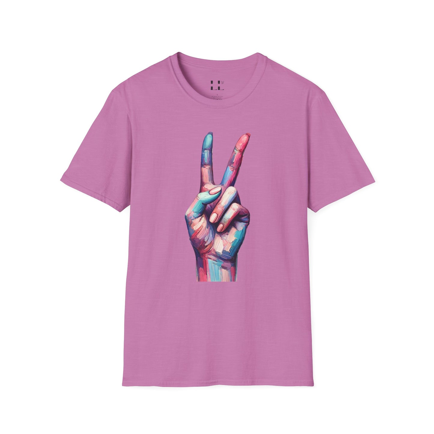 Vibrant Pastel Peace Sign T-Shirt - Perfect for Spring and Summer Celebrations & Gift