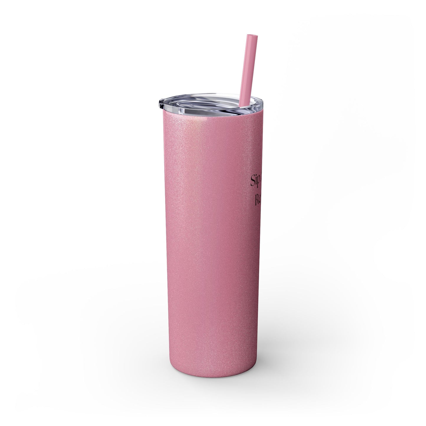 20oz Skinny Tumbler with Straw - Sip. Smile. Repeat.