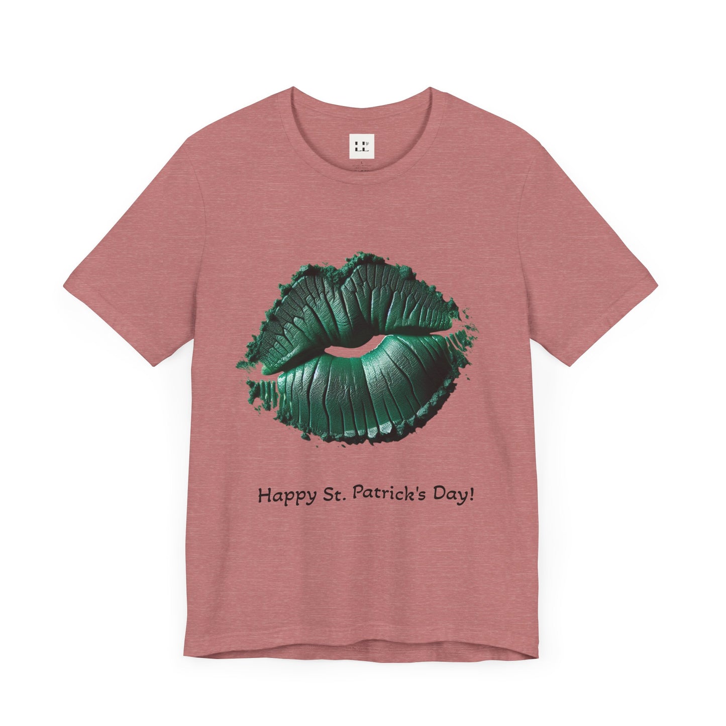 St. Patrick's Day Green Kiss Lip Tee for Unisex - Fun & Festive Short Sleeve T-Shirt